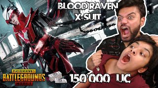 Most Expensive Suit In PUBG Mobile  150000 UC  Blood Raven XSuit MAXED [upl. by Anaeel]