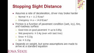 Lecture 09 Sight Distance [upl. by Einafets]