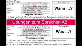 Übungen zum Sprechen A2 Teil I amp II  German Speaking Exercises A2 [upl. by Antonio315]