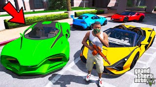 Franklin Stealing Billionaires Secret Sports Cars In GTA 5  SHINCHAN and CHOP [upl. by Anaet]