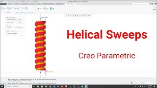 Creo Parametric  Helical Sweeps [upl. by Nalorac171]