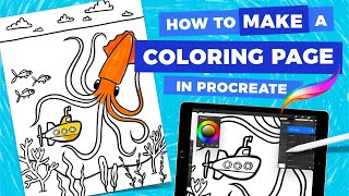 How to Make a Coloring Page in Procreate [upl. by Arretahs]