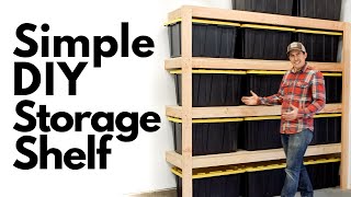 How To Build SIMPLE DIY STORAGE SHELVES [upl. by Heidy]