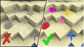 Minecraft 113 How To Keep Corals Alive Out Of Water And Fans Tutorial [upl. by Varhol403]