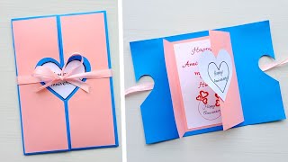 Beautiful Handmade Anniversary Card Idea  DIY Greeting Cards for AnniversaryValentines day card [upl. by Enyaw]