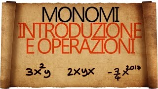 Monomi  Introduzione e Operazioni [upl. by Ayoj]