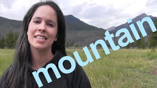 How to Say MOUNTAIN and SENTENCE  American English [upl. by Eet]