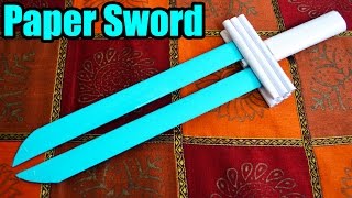 How to make a PAPER SWORD Tutorial [upl. by Sioux505]