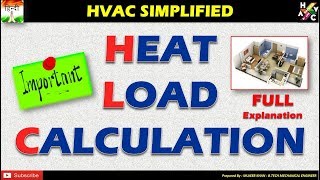 Heat Load Calculation HVAC  Full Explanation Simplified [upl. by Warner935]