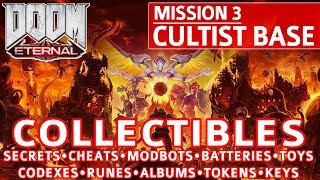 Doom Eternal  Cultist Base All Collectible Locations Secrets Collectibles Cheats Upgrades etc [upl. by Rubio]