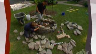 DIY Backyard Stone Firepit  DIY Network [upl. by Alliber]