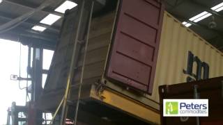 How to load bulk wheat into a 20 foot container [upl. by Anad]