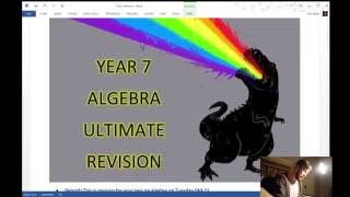 Year 7  Algebra Test Revision [upl. by Atews680]