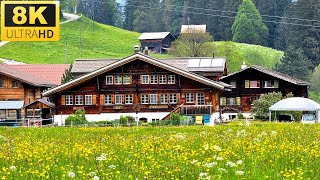 8K  LAUENEN Gstaad Switzerland  8K UHD Walk Tour Video [upl. by Devora]