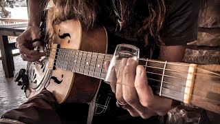 SHOT GLASS BACK PORCH SLIDE  Delta Blues Guitar [upl. by Nolaj483]