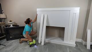 How To Build a DIY Fireplace Surround With an Electric Insert [upl. by Ingar612]