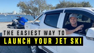 The Easiest Way to Launch a Jet Ski or PWC at the Boat Ramp  How to Reverse a Jet Ski Trailer [upl. by Adoh]