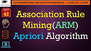 L42 Association Rule MiningARM  Apriori Algorithm  Example  Data Mining Lectures in Hindi [upl. by Gnues]