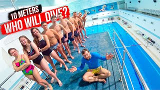 Regular People vs OLYMPIC DIVING  Tough Challenge at the Swimming Pool [upl. by Jasisa320]