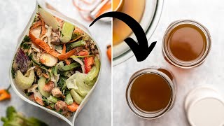 How I turn SCRAPS into Vegetable Broth  LowWaste Hacks [upl. by Ecidna]