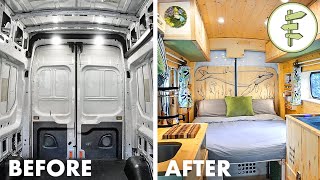 FULL DIY VAN BUILD from Start to Finish  Our Epic Van Life Conversion [upl. by Schramke]