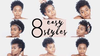 8 Easy Hairstyles For SHORT 4C Natural Hair  4C NATURAL HAIRSTYLES [upl. by Etteiluj]