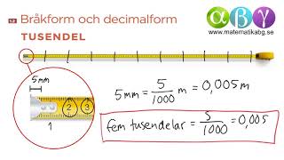 B 12 Bråkform och decimalform [upl. by Hearn]