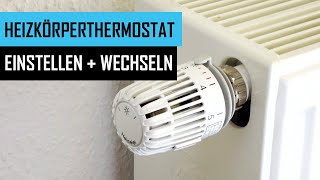 Heizkörperthermostat Funktionen wechseln und einstellen  so gehts [upl. by Emylee]