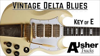 Vintage Delta Blues in E  Guitar Backing Track [upl. by Sanbo]