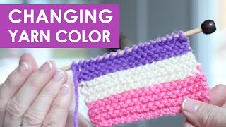 How to Change Yarn in Knitting [upl. by Rianon985]