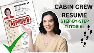 HOW TO WRITE CABIN CREW RESUME  STEP BY STEP GUIDE  DayswithKath [upl. by Carolynne425]