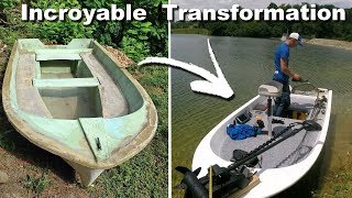 TRANSFORMATION dune VIELLE BARQUE en BASSBOAT [upl. by Rhonda]