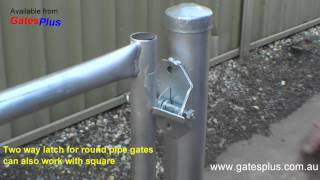 Gate Latch 2 way for round pipe and square [upl. by Asirrac]