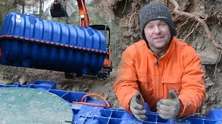 Underground POTABLE WATER STORAGE TANKS  Our Off Grid Water System [upl. by Nicko]