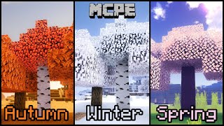 Seasons In MCPE With Ultra Realistic Shaders  Autumn Winter and Spring  113 114 115 and 116 [upl. by Atnahs625]