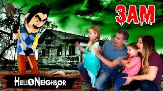 HELLO NEIGHBOR in Real Life at 3AM Hello Neighbor in the Dark OMG So Creepy Part 3 [upl. by Gorga917]