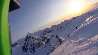 See skiers terrifying 1600foot fall off cliff [upl. by Alyekahs]