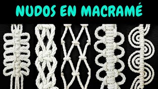 5 nuevos NUDOS en MACRAMÉ paso a paso  5 New Knots in Macrame [upl. by Aihsenad]