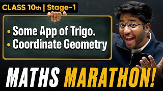 Class 10th Maths Maha Marathon  Some App of Trigonometry amp Coord Geometry 🔥  Shobhit Nirwan [upl. by Demah]