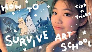 RISD FRESHMEN SURVIVAL GUIDE while painting moomin✨  Paint With Me  Tiffany Weng [upl. by Lipski]