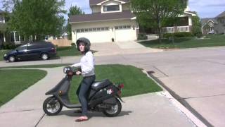 The girls learning to ride a moped [upl. by Roy]