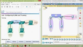 6225 Lab  Configuring VLANs and Trunking [upl. by Elleiram]