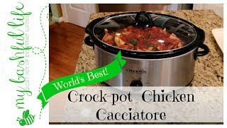 CrockPot Chicken Cacciatore  Worldquots Best [upl. by Bluefarb]