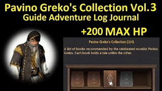 Pavino Grekos Collection Volume 3 Book 9 Adventurer Log Journal Old Moon BDO Black Desert Online [upl. by Burkley797]