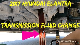 HOWTO 2017 ELANTRA TRANSMISSION FLUID CHANGE [upl. by Tarsus]