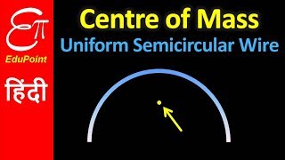 Centre of Mass of UNIFORM SEMICIRCULAR WIRE  in HINDI [upl. by Skipton]