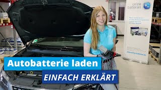 Autobatterie laden  Ladegerät anschließen  Tutorial [upl. by Nowed905]