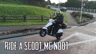 How to RIDE a SCOOTERMOPED [upl. by Eyllom]