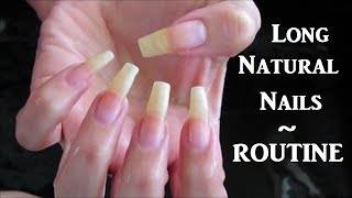 Natural Long Nails Routine  Love4Nails [upl. by Adelina]