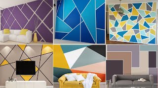 150 Geometric Wall Painting Designs Ideas 2025  Geometric Accent Wall Paint  Wall Painting Design [upl. by Nauq]